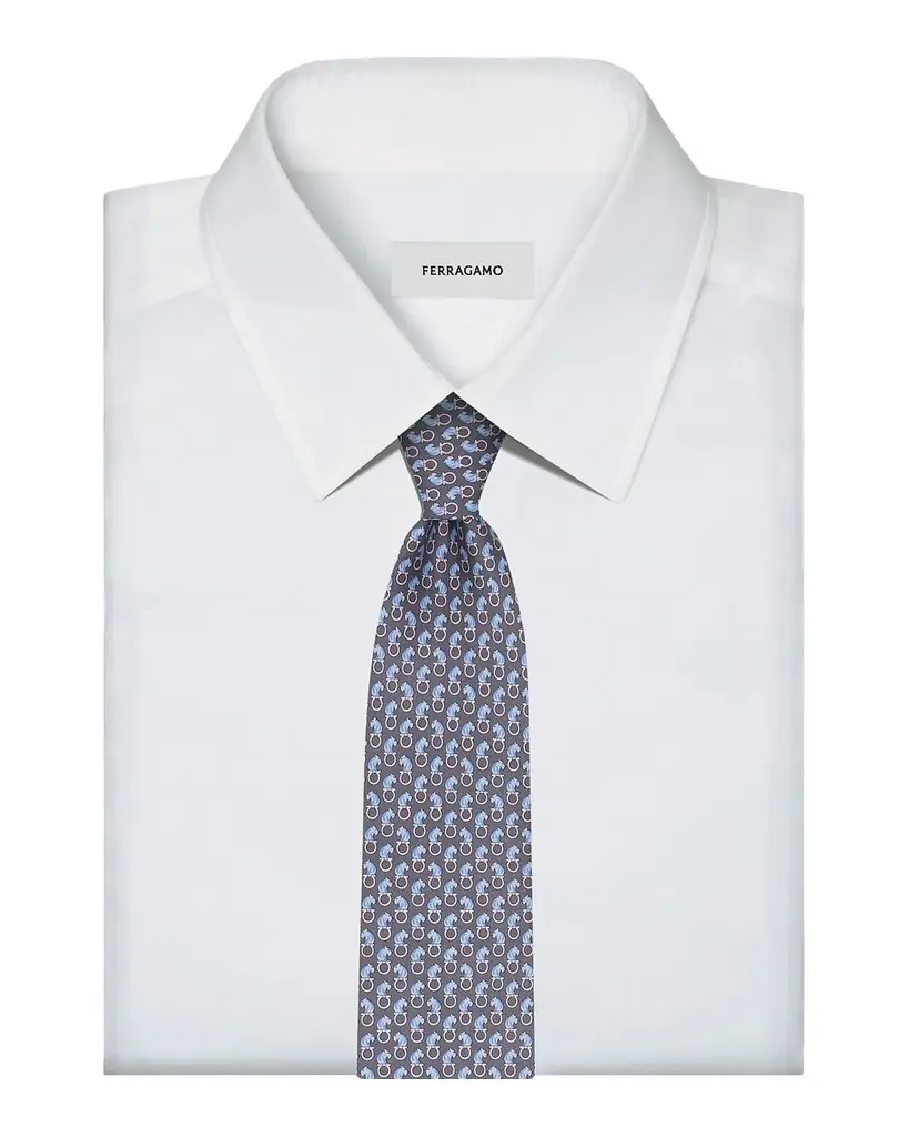 Ferragamo Ambra Animal-Print Silk Tie
