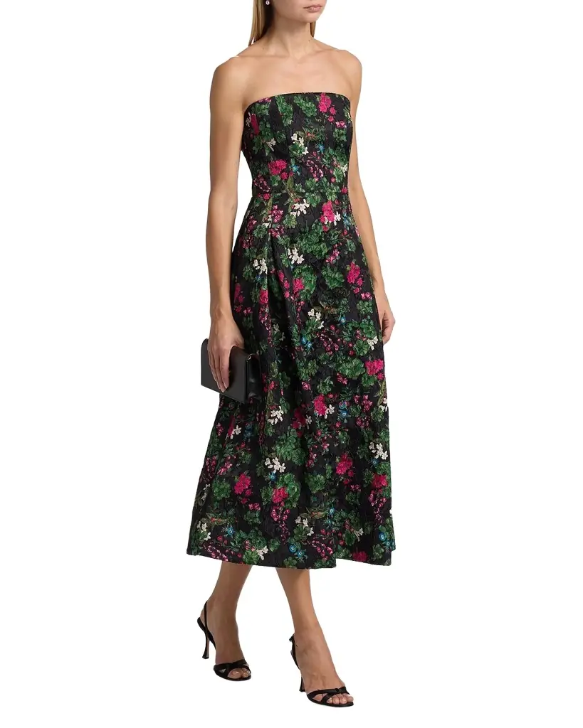 SACHIN BABI Shay Floral Cloqure Midi-Dress