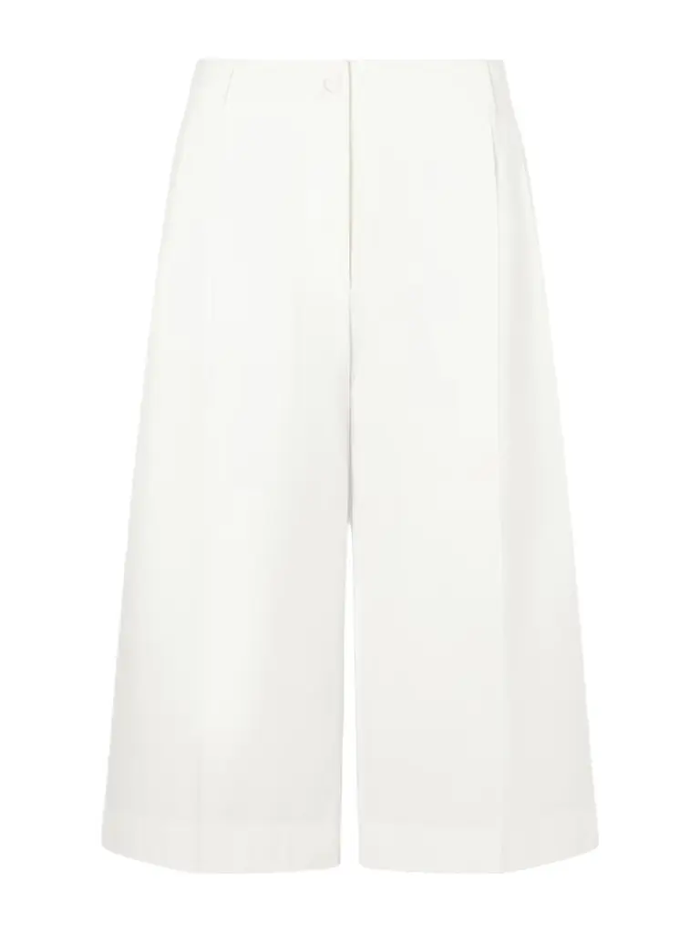 Cropped Pleated Organic Cotton And Lyocell-blend Straight-leg Pants