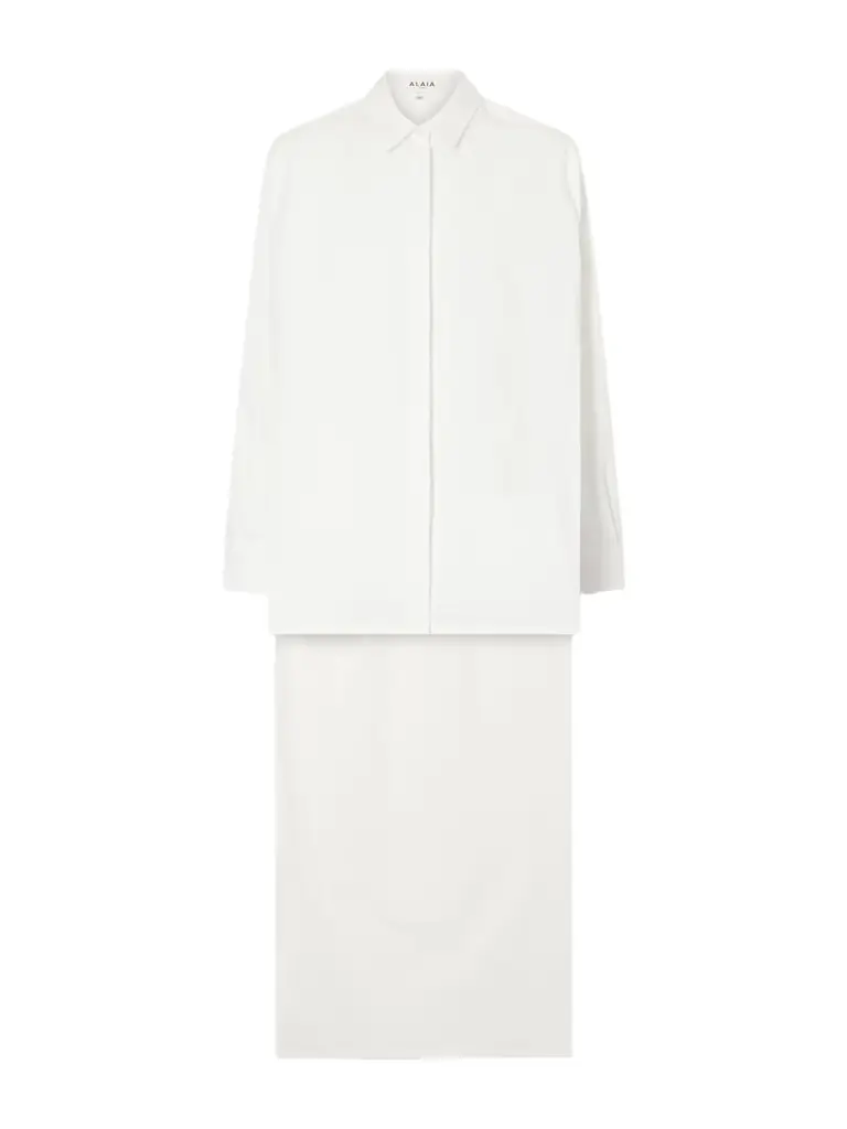 Alaïa Asymmetric Cotton Poplin Shirt