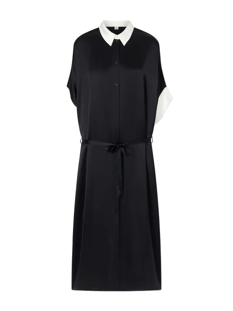 TOTEME Satin Maxi Shirt Dress