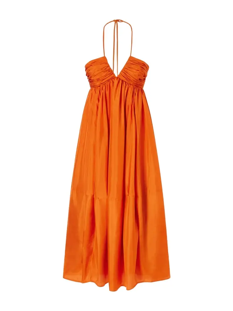 Zimmermann Mahon Silk Halterneck Maxi Dress