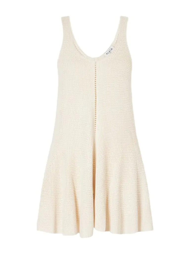 Alaïa Godet Silk Mini Dress