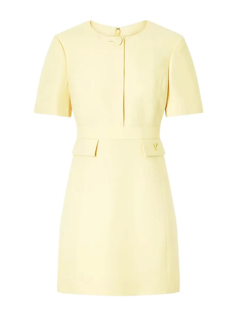Valentino Garavani Wool And Silk-blend Crepe Mini Dress