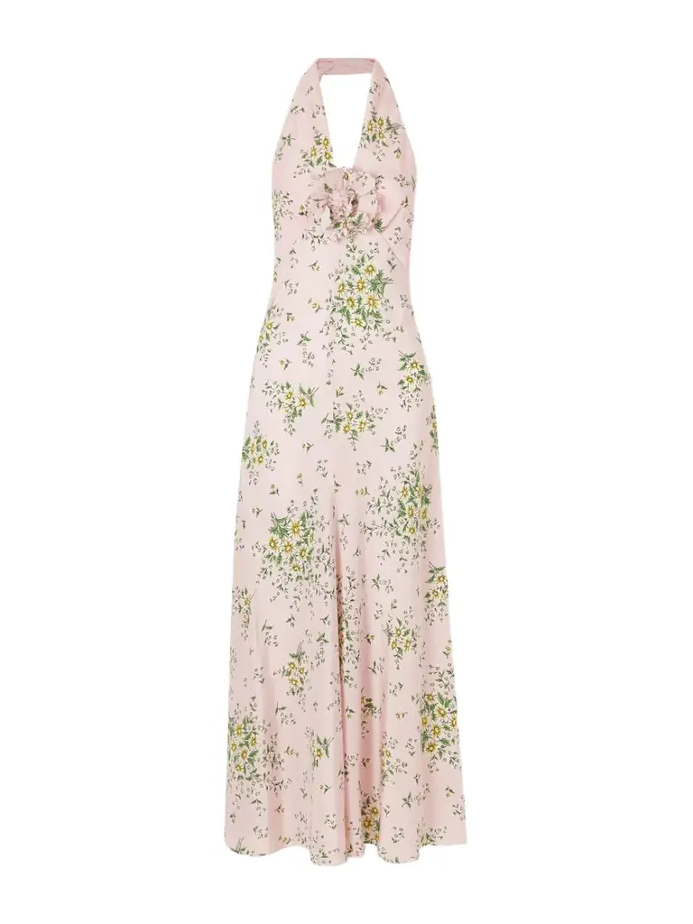 Rodarte Floral-print Silk-crepe Midi Dress