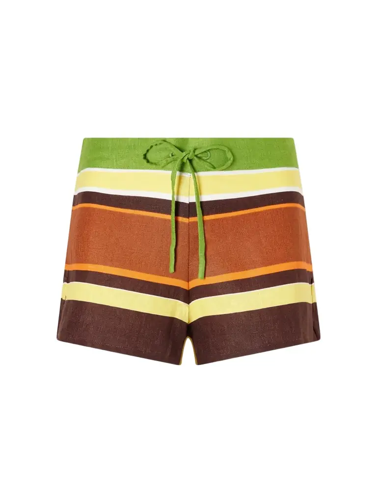 Faithfull Miel Striped Linen Shorts