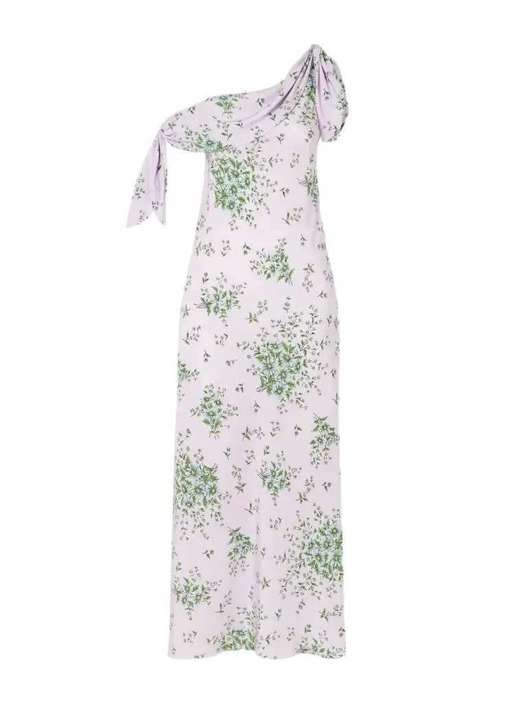 Rodarte Floral-print Silk-crepe Midi Dress