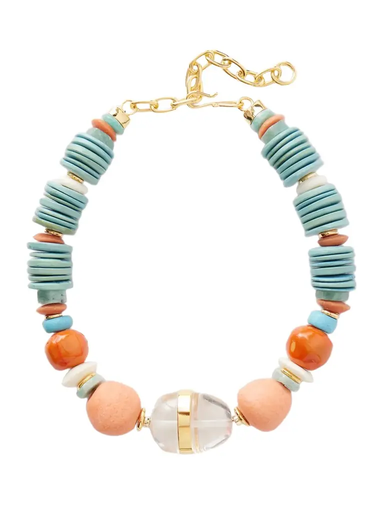Lizzie Fortunato Neptune Gold-plated Multi-stone Necklace