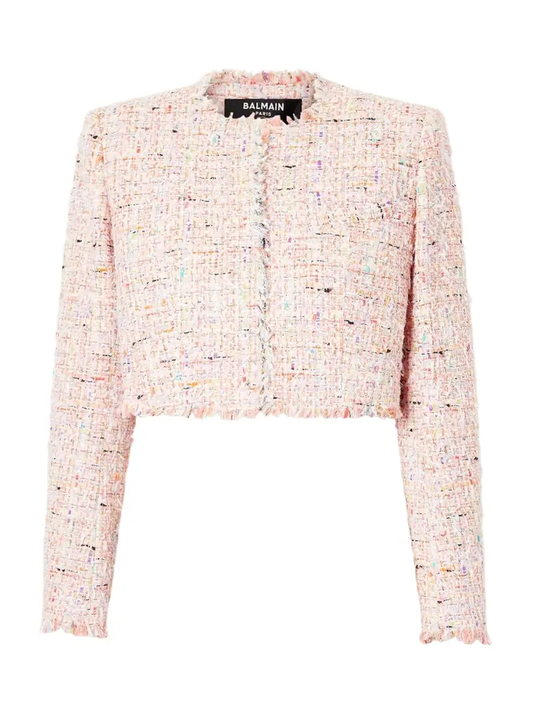Balmain Tweed Cropped Jacket