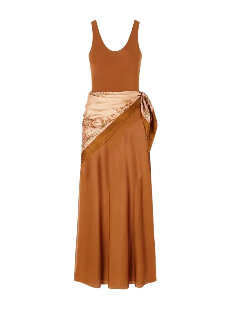 Zimmermann Aster Scarf Mesh Maxi Dress