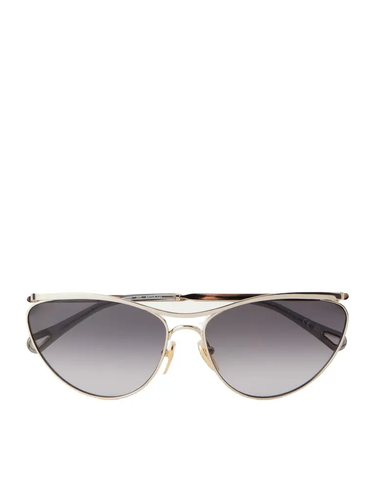 Chloé Aviator-style Gold-tone Sunglasses