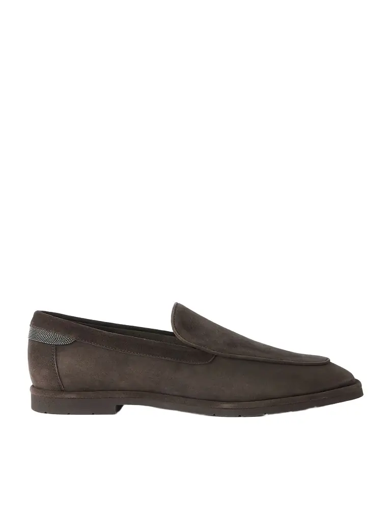 Brunello Cucinelli Embellished Suede Loafers