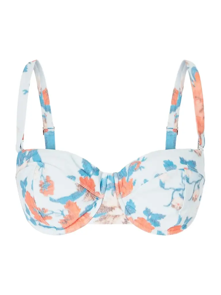 Erdem Floral-print Bikini Top