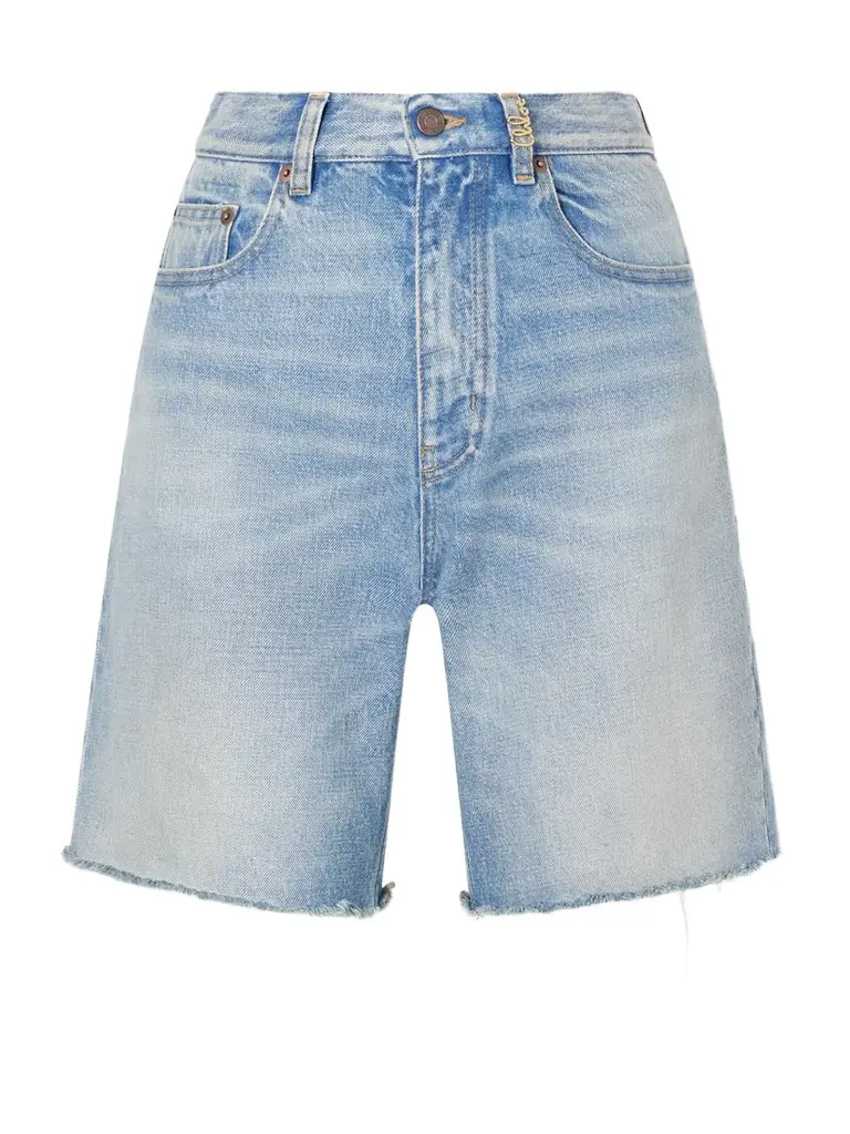 Frayed Denim Shorts