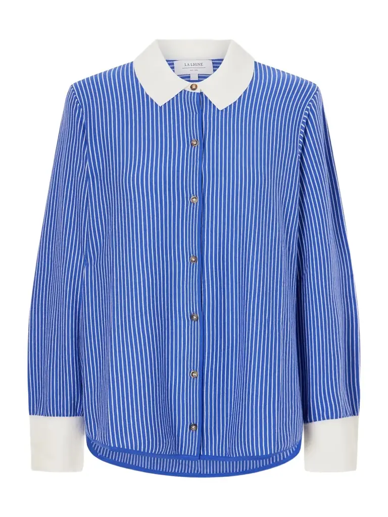La Ligne Striped Cotton-blend Knit Shirt