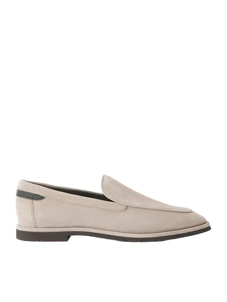 Brunello Cucinelli Embellished Suede Loafers