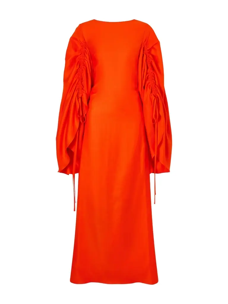 Christopher John Rogers Gathered Ramie Organza Gown