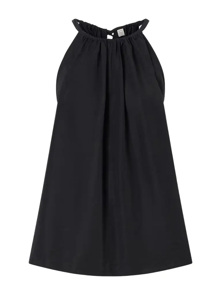 TOTEME Gathered Lyocell-blend Halterneck Top