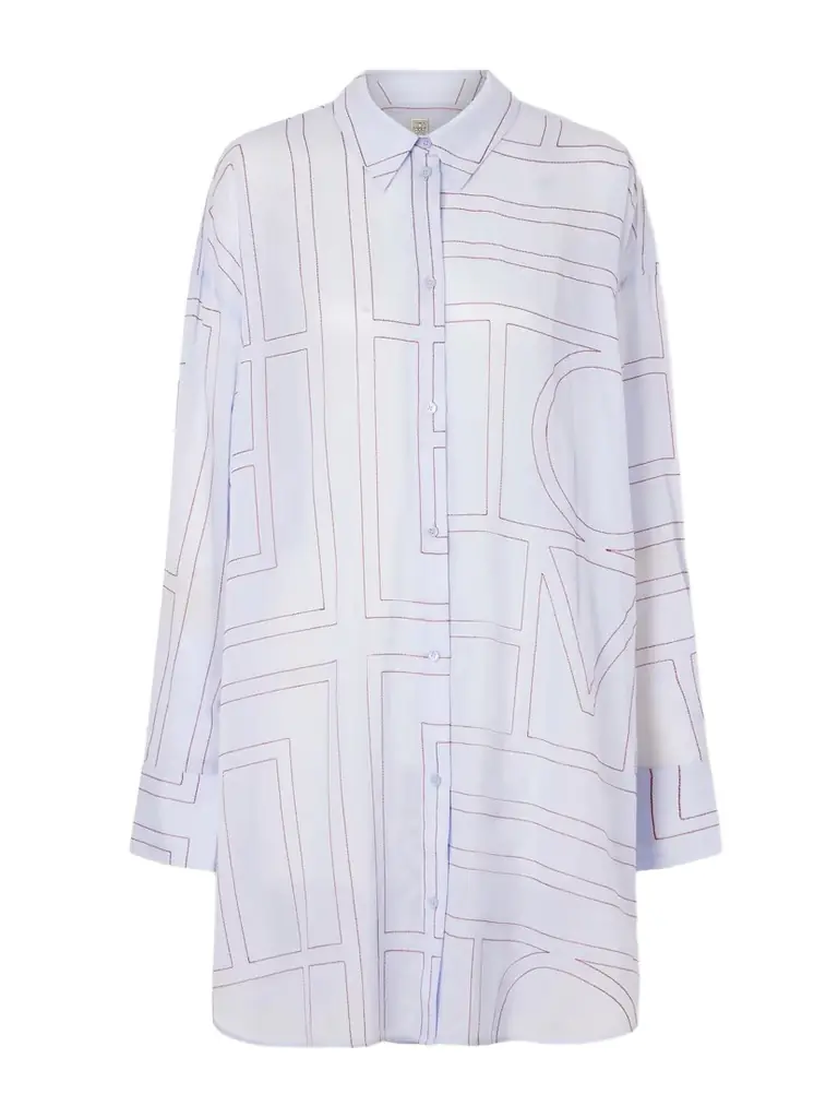 TOTEME Embroidered Lyocell And Cotton-blend Shirt