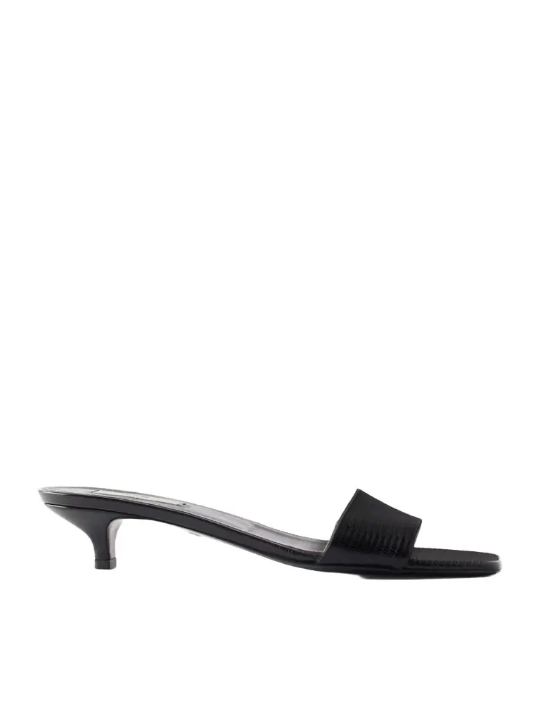 TOTEME Lizard-effect Leather Sandals