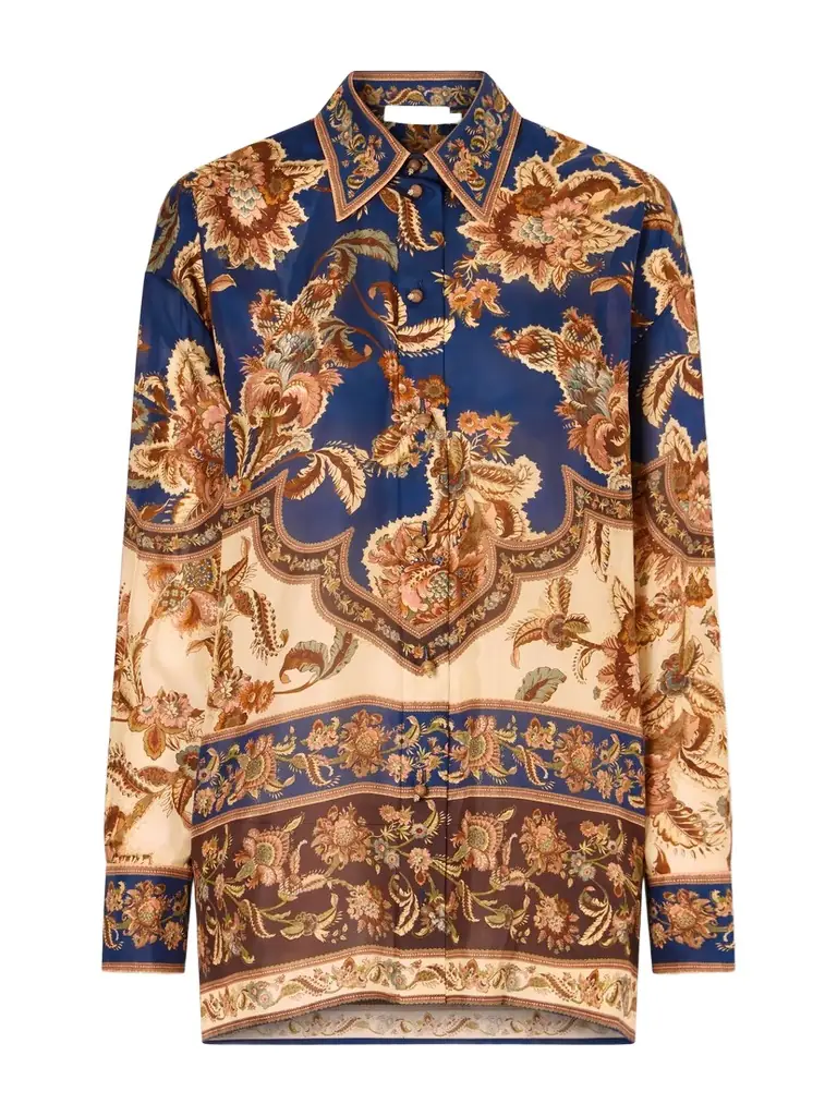 Zimmermann Aster Printed Silk Shirt