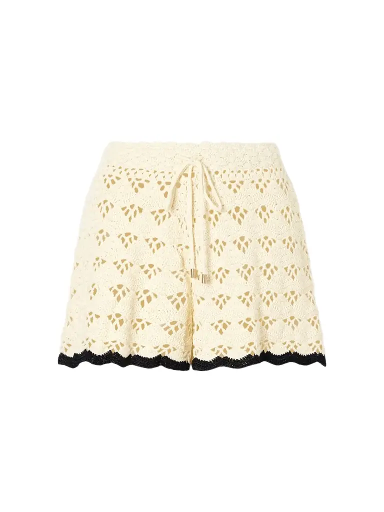 Zimmermann Aster Crochet Cotton Shorts