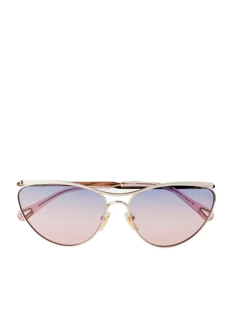Chloé Aviator-style Gold-tone Sunglasses