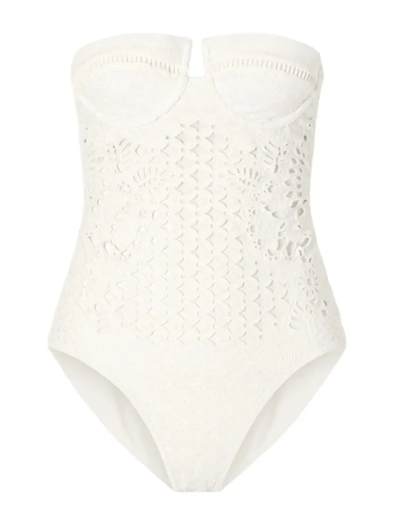Zimmermann Indra Floral-embroidered Swimsuit