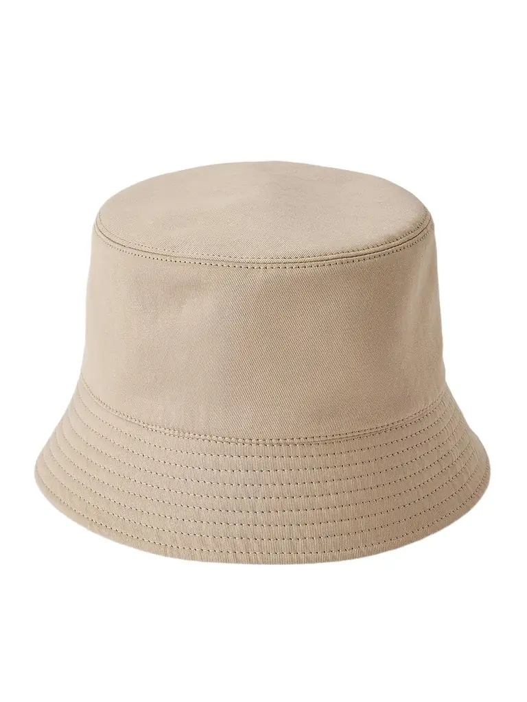 Brunello Cucinelli Reversible Embellished Checked Cotton And Linen-blend Twill Buckle Hat