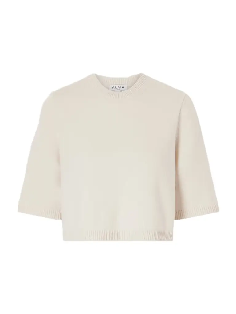 Alaïa Cropped Cashmere-blend Sweater
