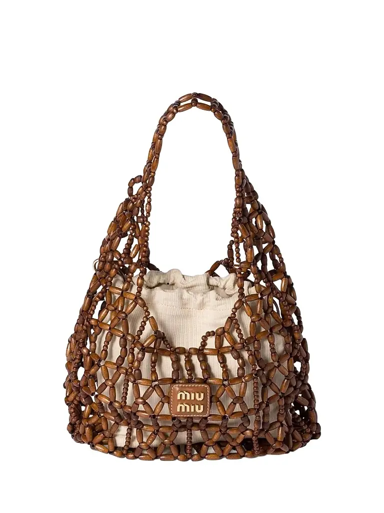 Women's Mesh Hobo Bag - Dark Brown