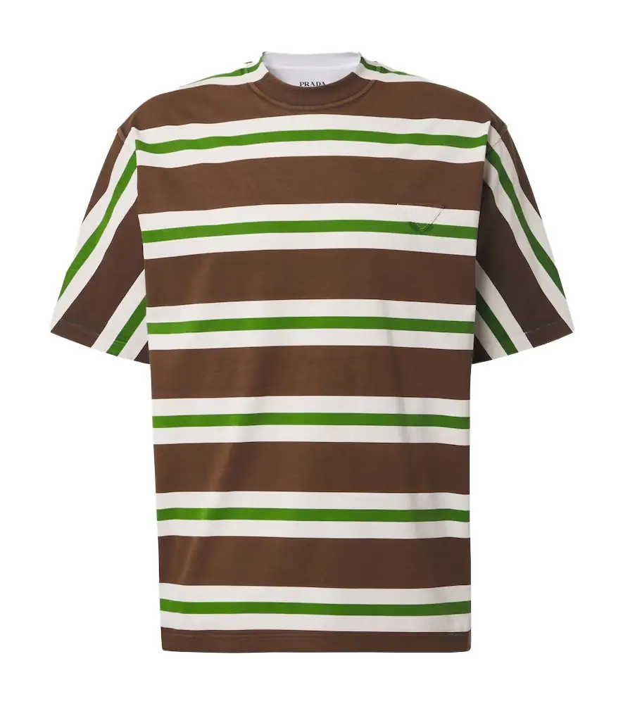 Prada Striped cotton jersey T-shirt