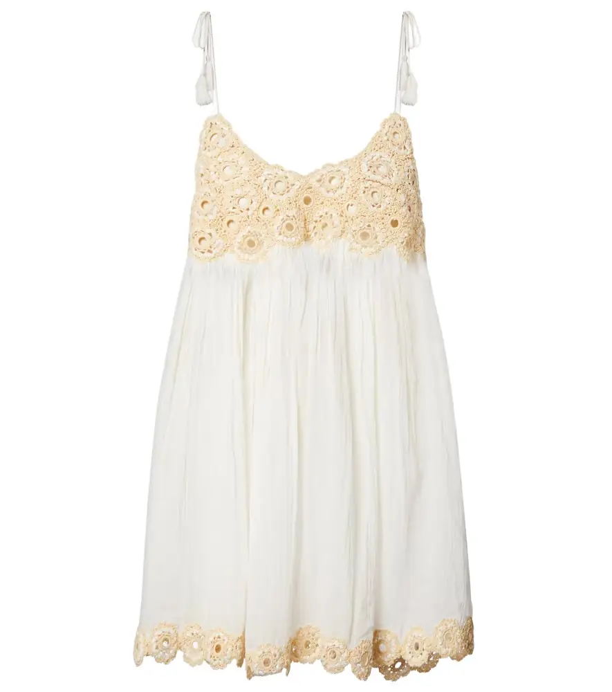 Ulla Johnson Tula crochet-trimmed cotton beach dress