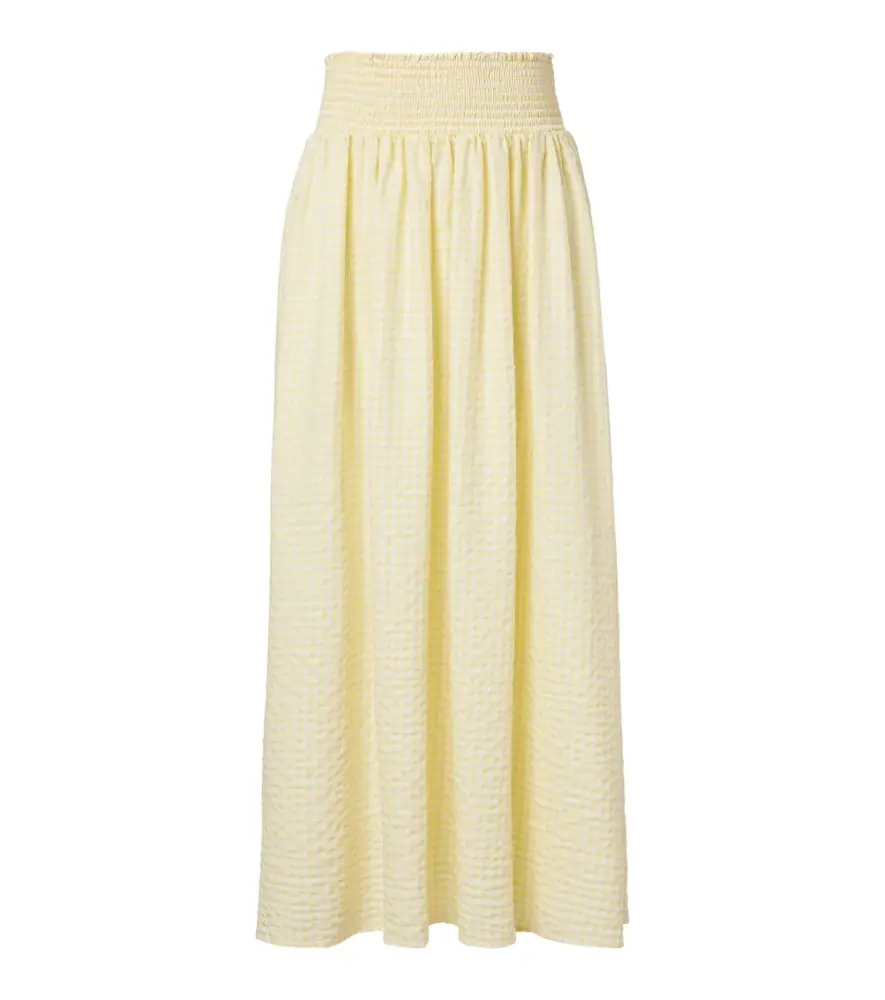 Montce Millie gingham cotton maxi skirt