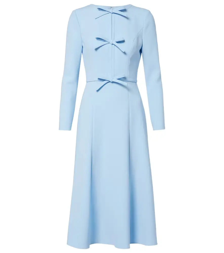 Carolina Herrera Bow-detail crêpe midi dress