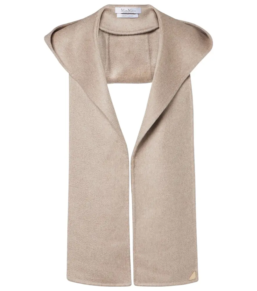 Max Mara Hooded cashmere scarf