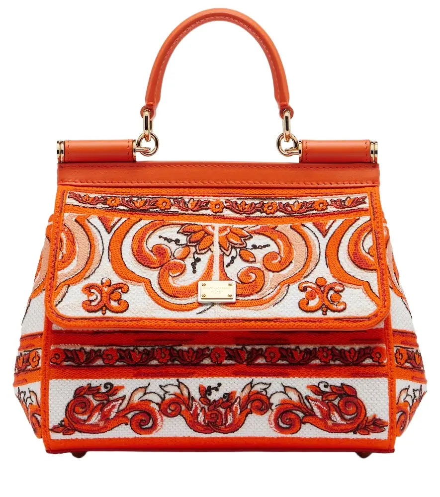 Dolce & Gabbana Sicily Medium embroidered top-handle bag