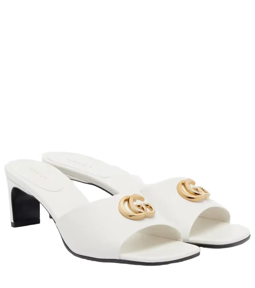 Double G leather mules