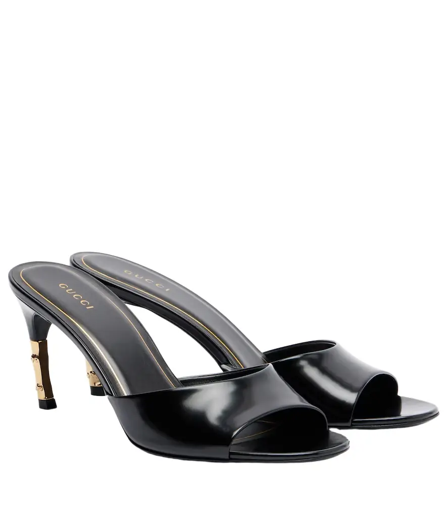 Gucci Castello leather mules