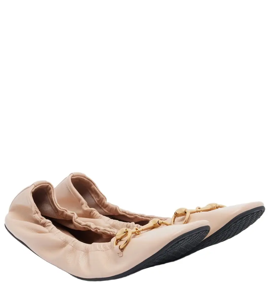 Gucci Prima Horsebit leather ballet flats