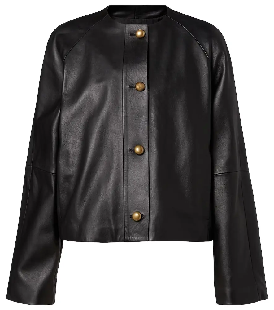 Max Mara Bouquet leather jacket