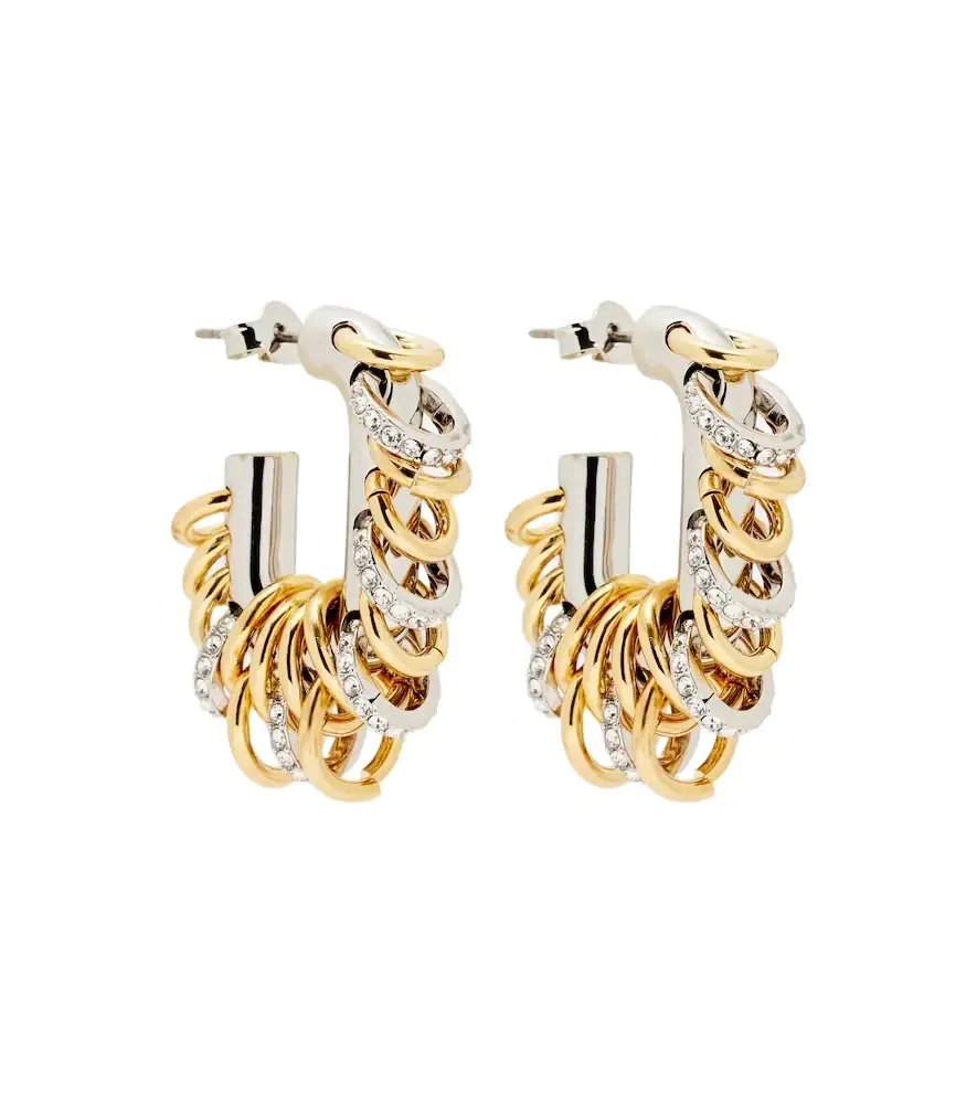 Rabanne Punk XL Link Small embellished earrings