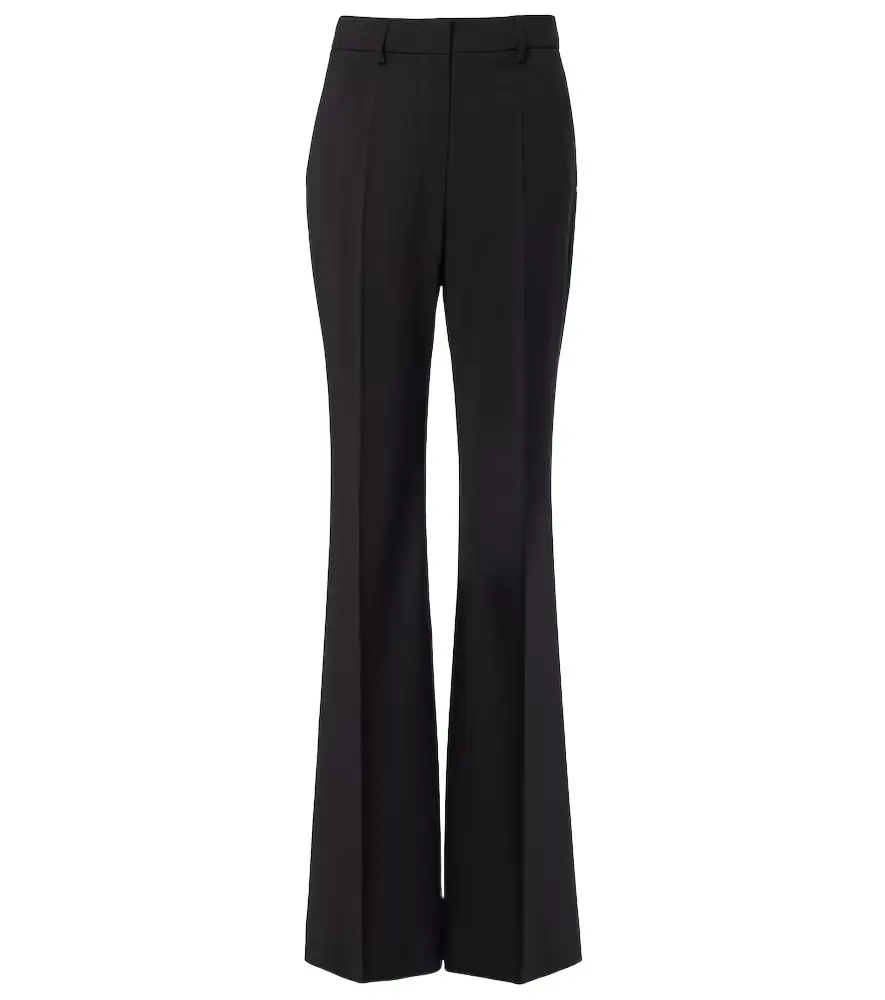 Sportmax Virgin wool flared pants