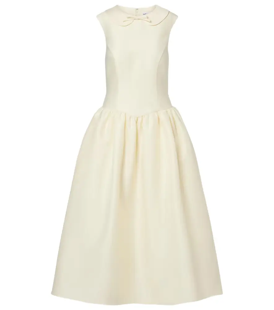 Self-Portrait Taffeta midi dress