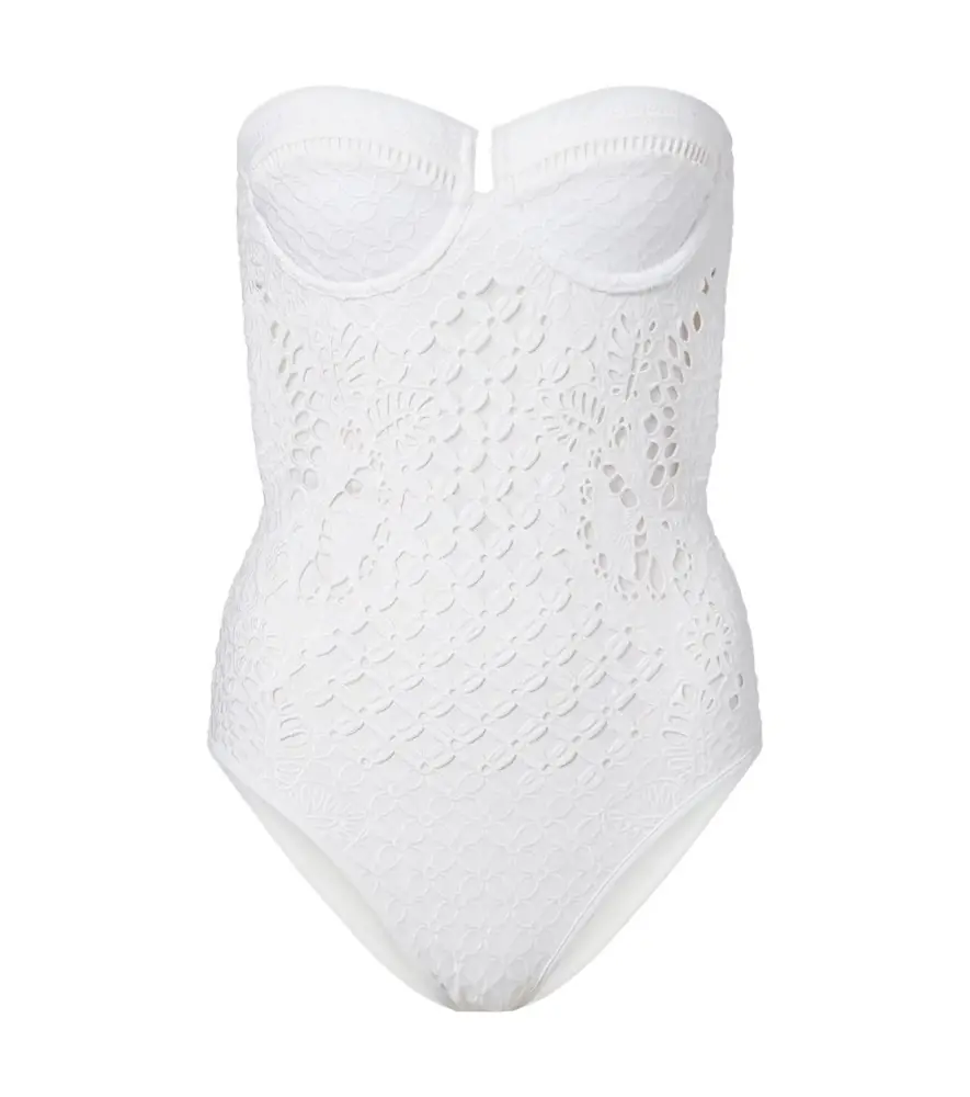 Zimmermann Indra embroidered swimsuit