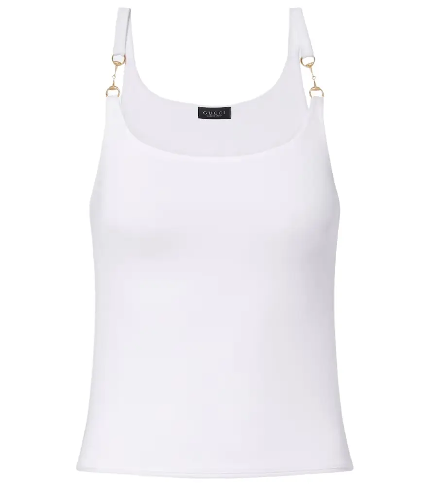 Horsebit jersey tank top