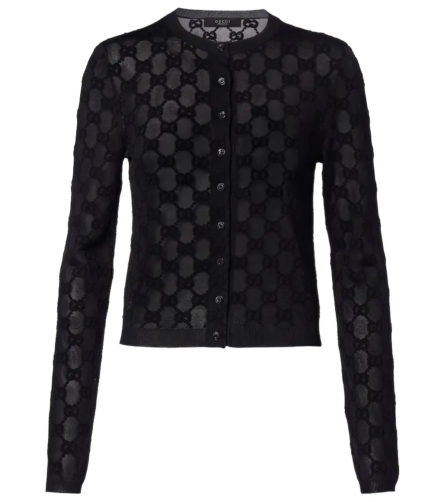 Gucci GG crêpe cardigan
