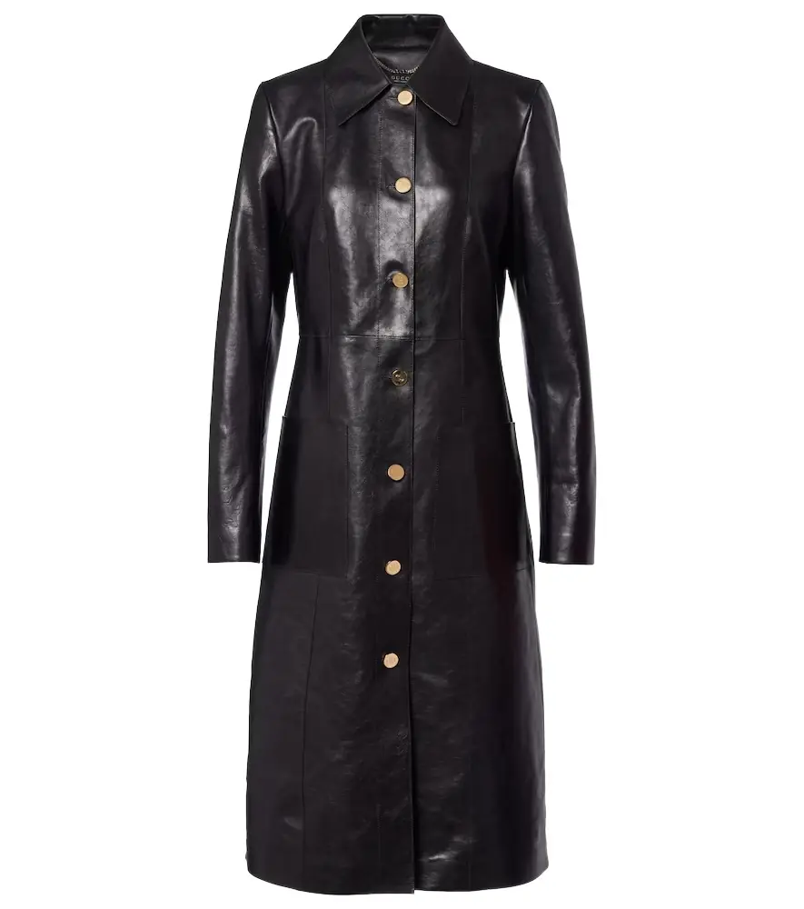 Gucci Interlocking G leather coat