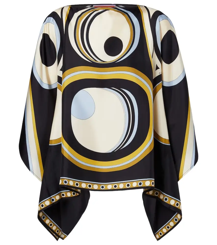 La DoubleJ Foulard printed silk twill top