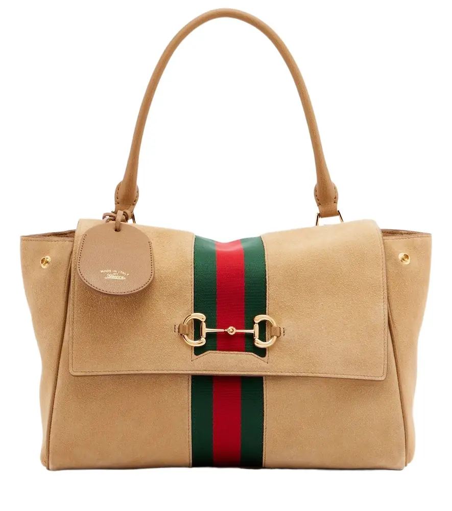 Gucci Paparazzo Medium suede top-handle bag